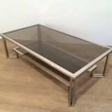 Chrome designer coffee table