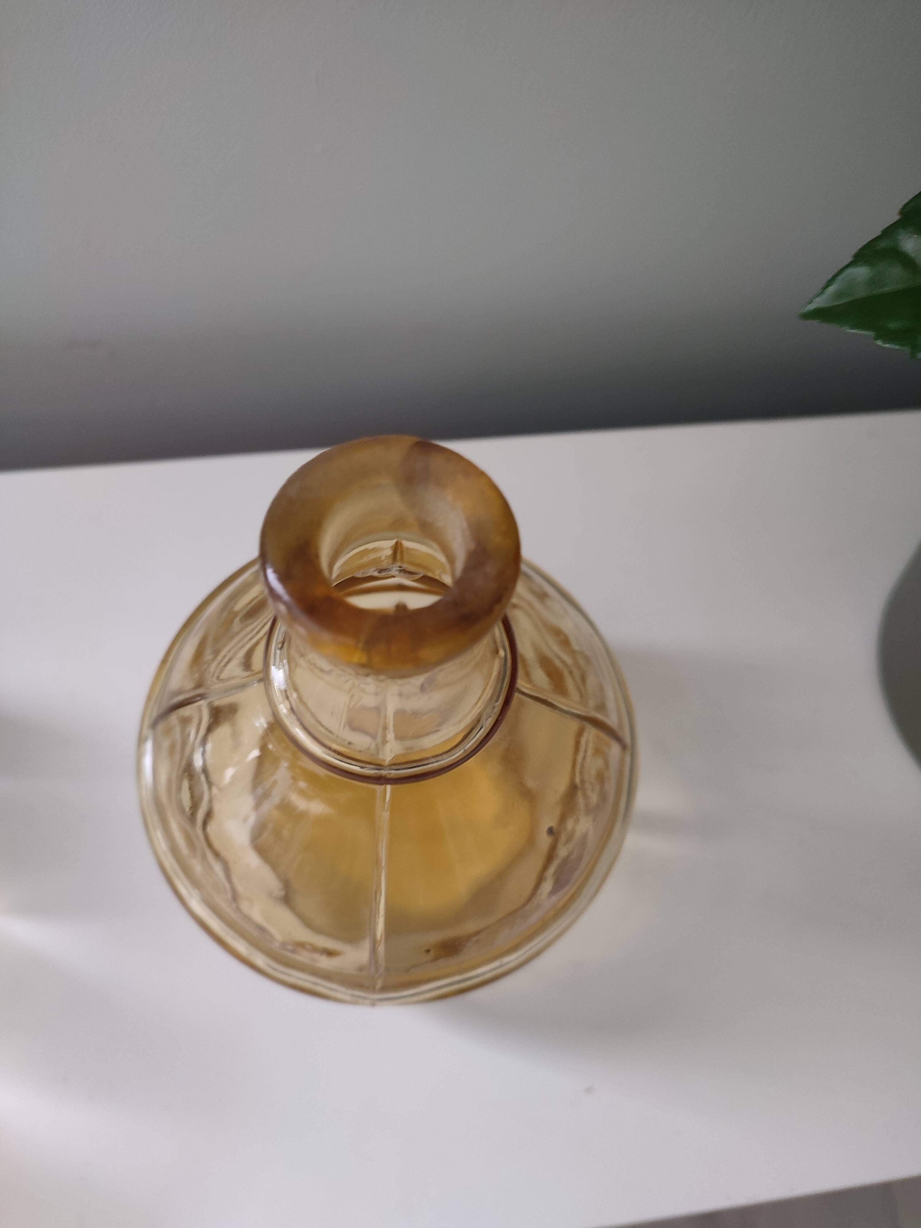 Yellow glass vase from the 60s