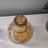 Vase en verre jaune année 60