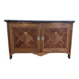 Louis XVI period low buffet in marquetry