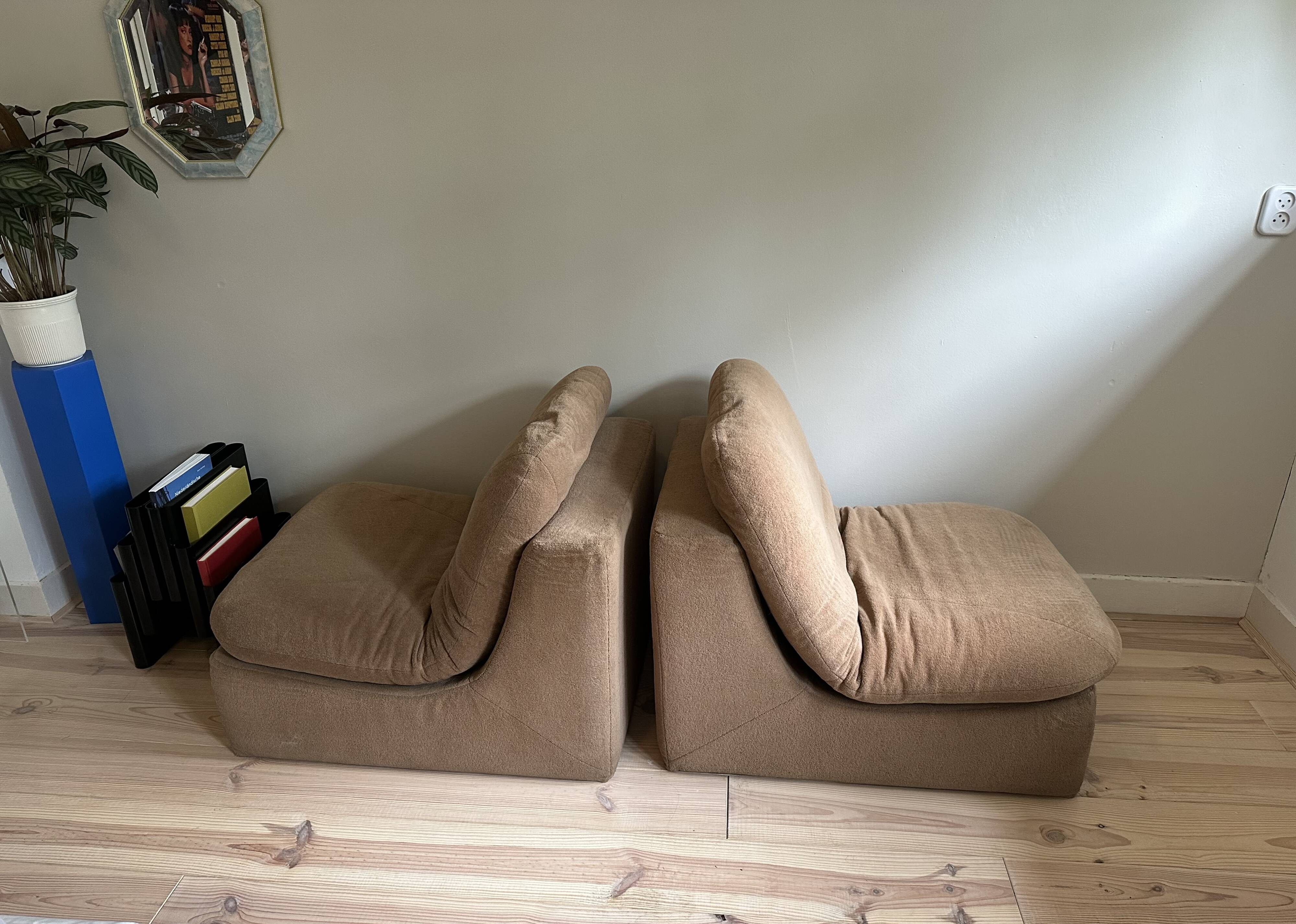 2 fauteuils modulaires italien vintage