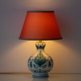 Lampe de table en céramique botanique Delvert Teal Royal Delft, 1970