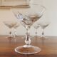 6 glasses of vintage crystal champagne