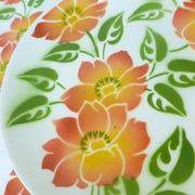 4 vintage dessert plates Moulin des Loups Orchies model Ontario 210677