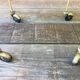Vintage side table in brass and smoked glass, 1960
