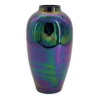Vase vintage en céramique mercurisé