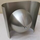 Space Age wall light in brushed aluminium from the 1970s.