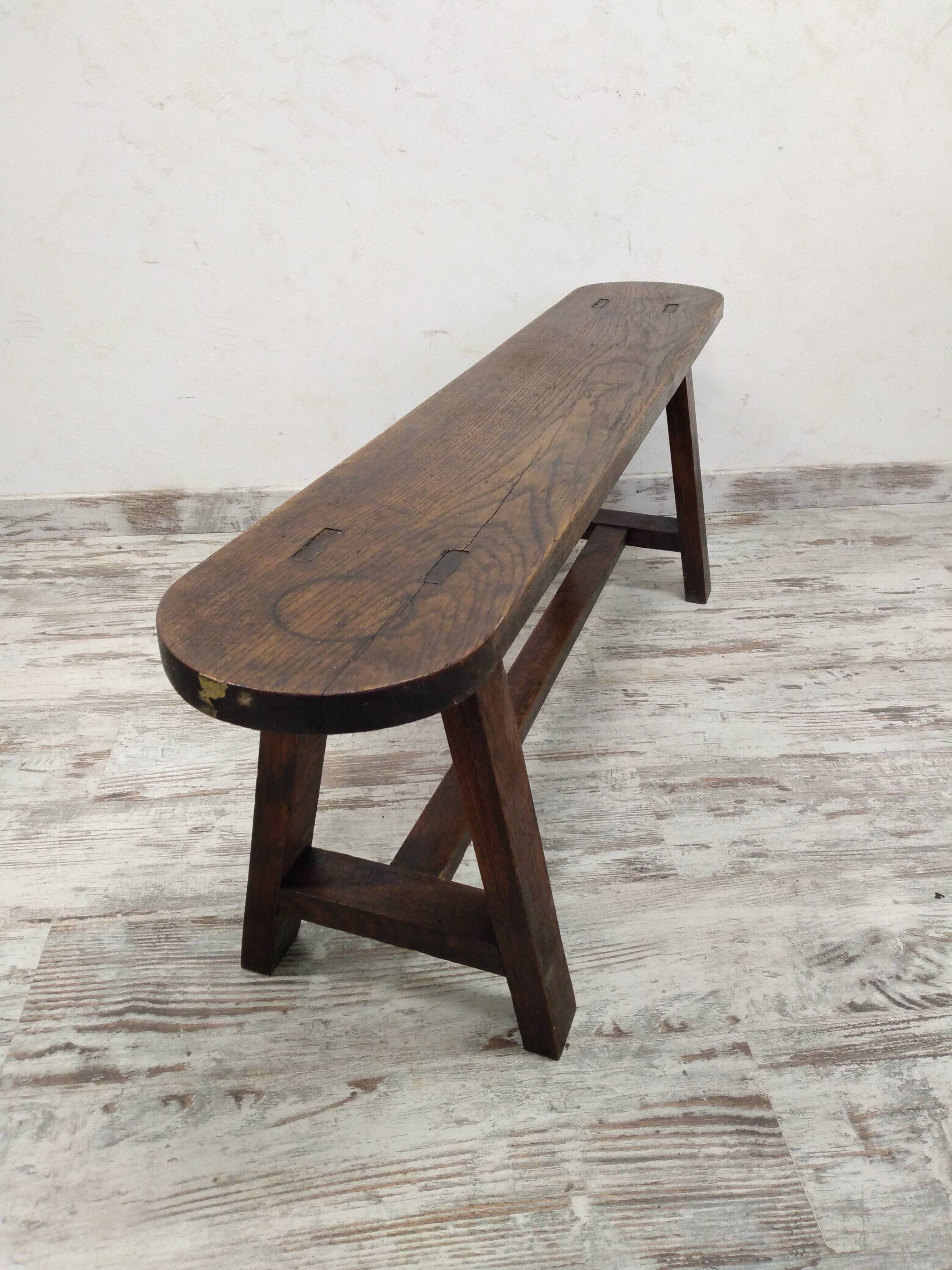 Antique solid wood bench