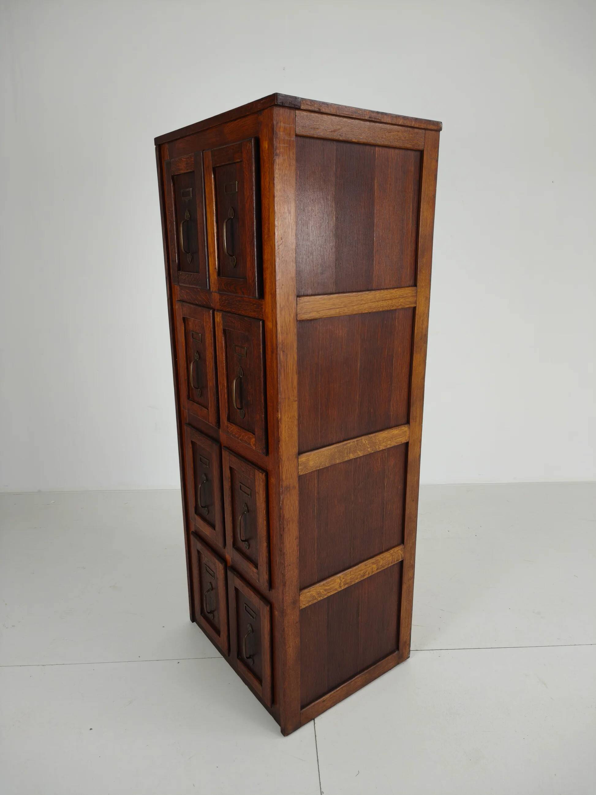 Antique oak filing cabinet – c.1900–1920