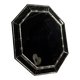 Octagonal faux bamboo mirror silver colour