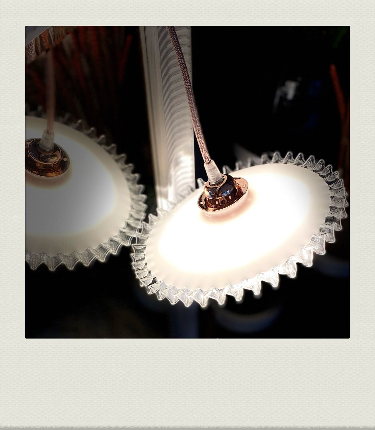 White and pink vintage walker