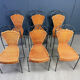 Wicker chairs by Frederick Weinberg, 1960s, set of 6