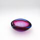 Pocket Glass Murano Flavio Poli Sommerso Fuchsia Blue 17cm