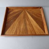 Marquetry tray of different types of wood