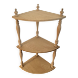 Raw wood corner shelf
