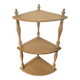 Raw wood corner shelf
