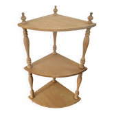 Raw wood corner shelf