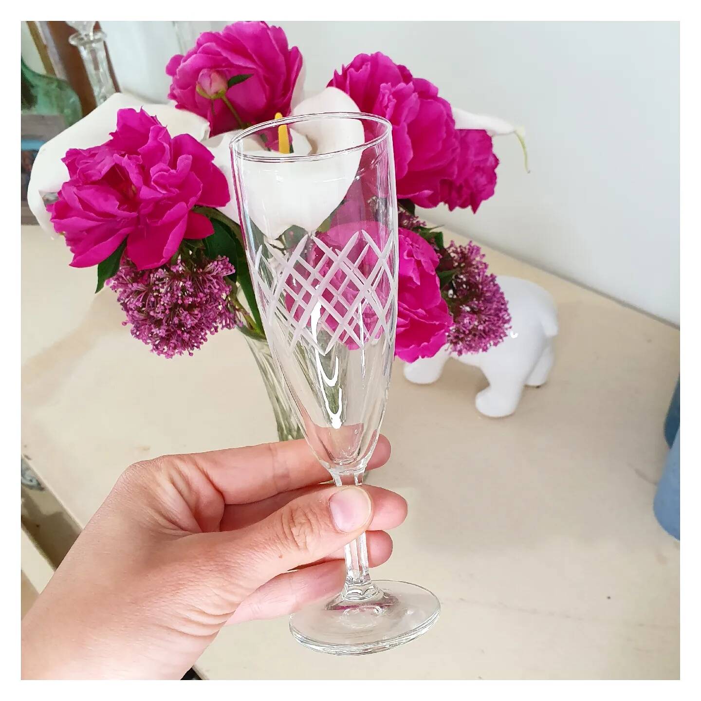 Set of 9 Champagne flutes