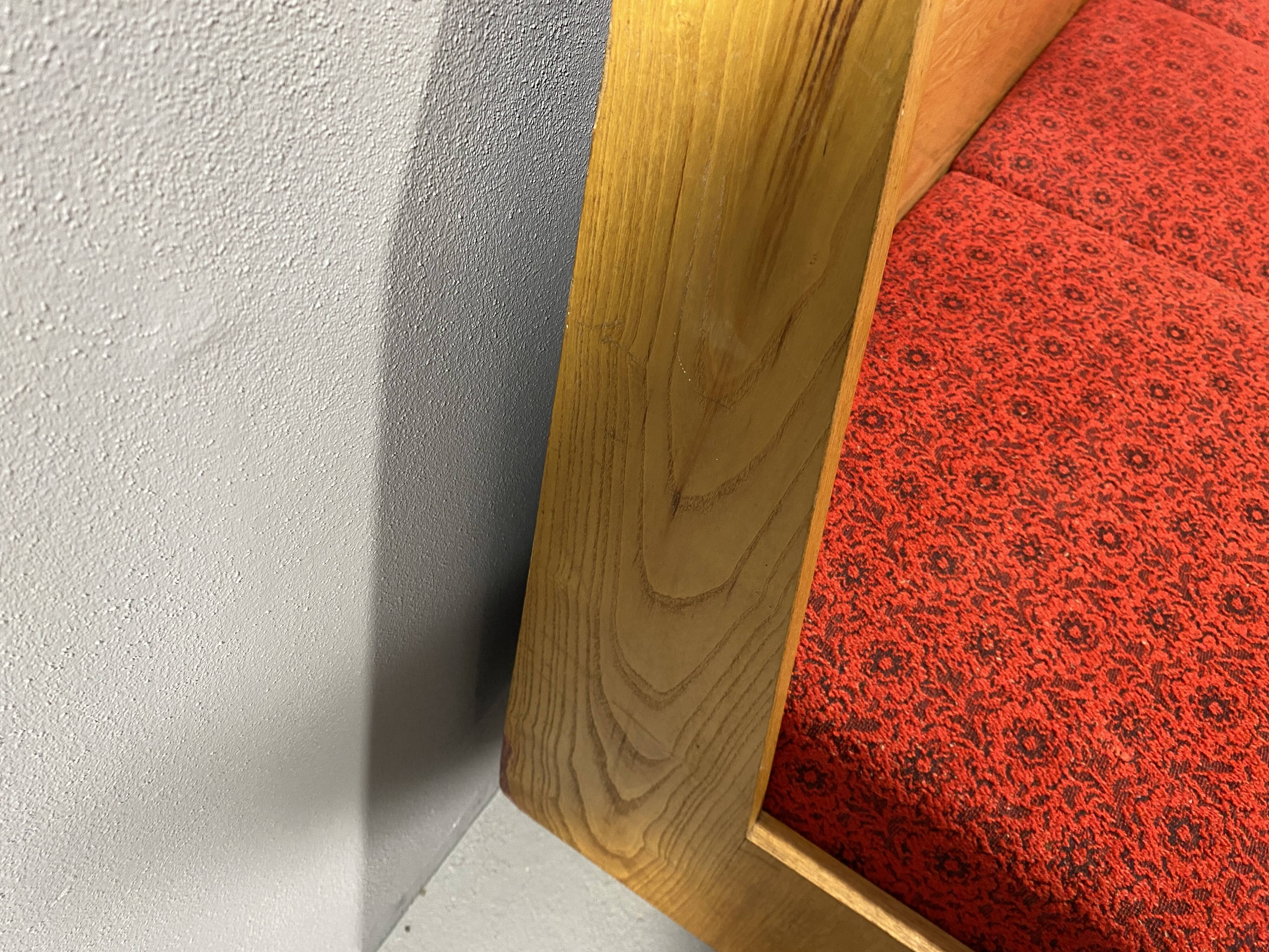 Mid-century folding sofa bed by Drevotvar, 1970s, Czechoslovakia