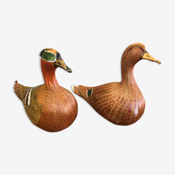 Duo de canards en osier