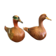 Duo of wicker ducks