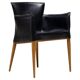 Set of four Vela leather armchairs by Carlo Bartoli - Italian modern elegance.
