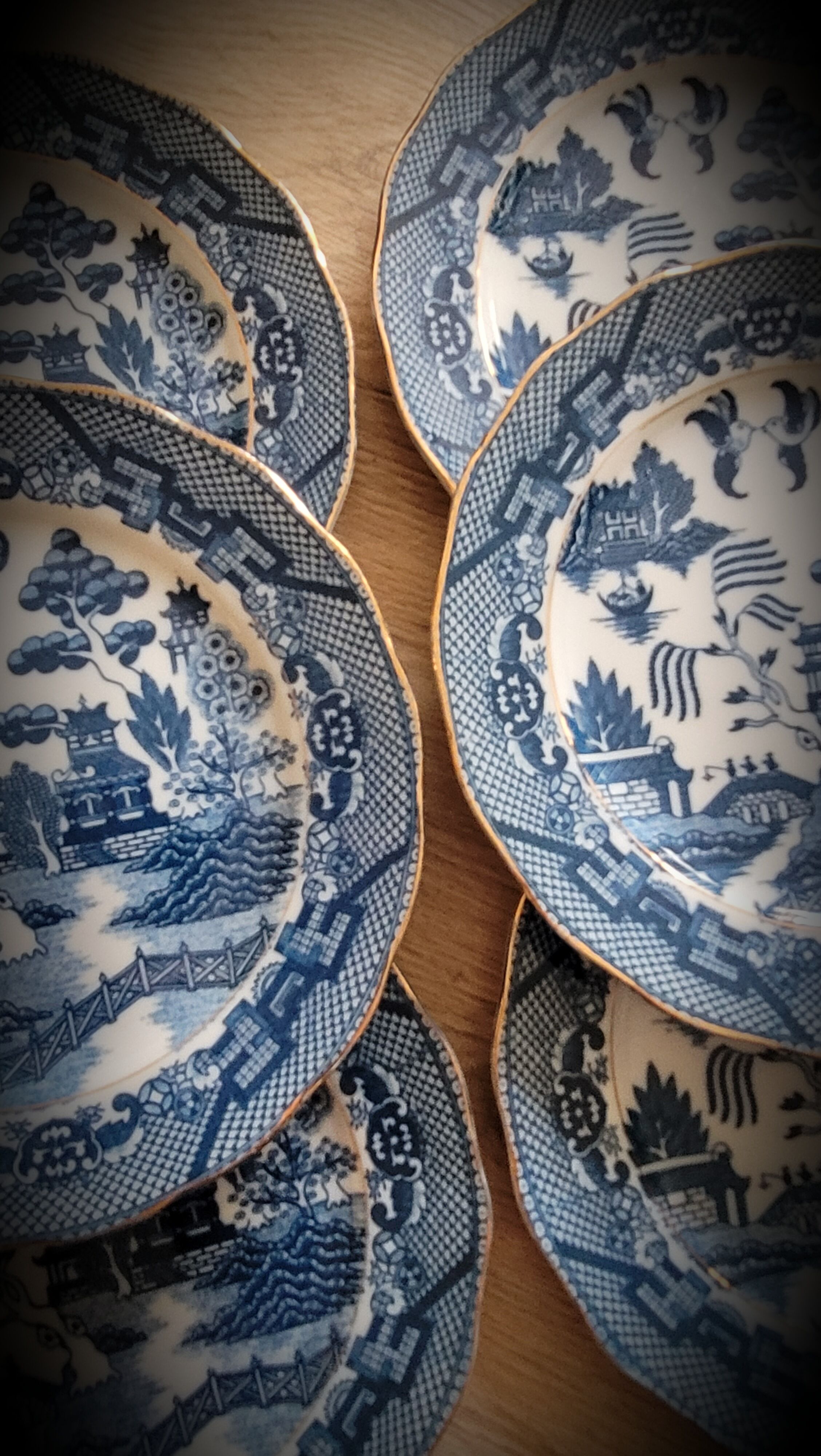 Set 6 plates with Japanese pattern