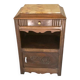 Wooden bedside table and art nouveau marble