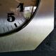 Horloge formica vintage pendule murale silencieuse carrée "Junghans argent"