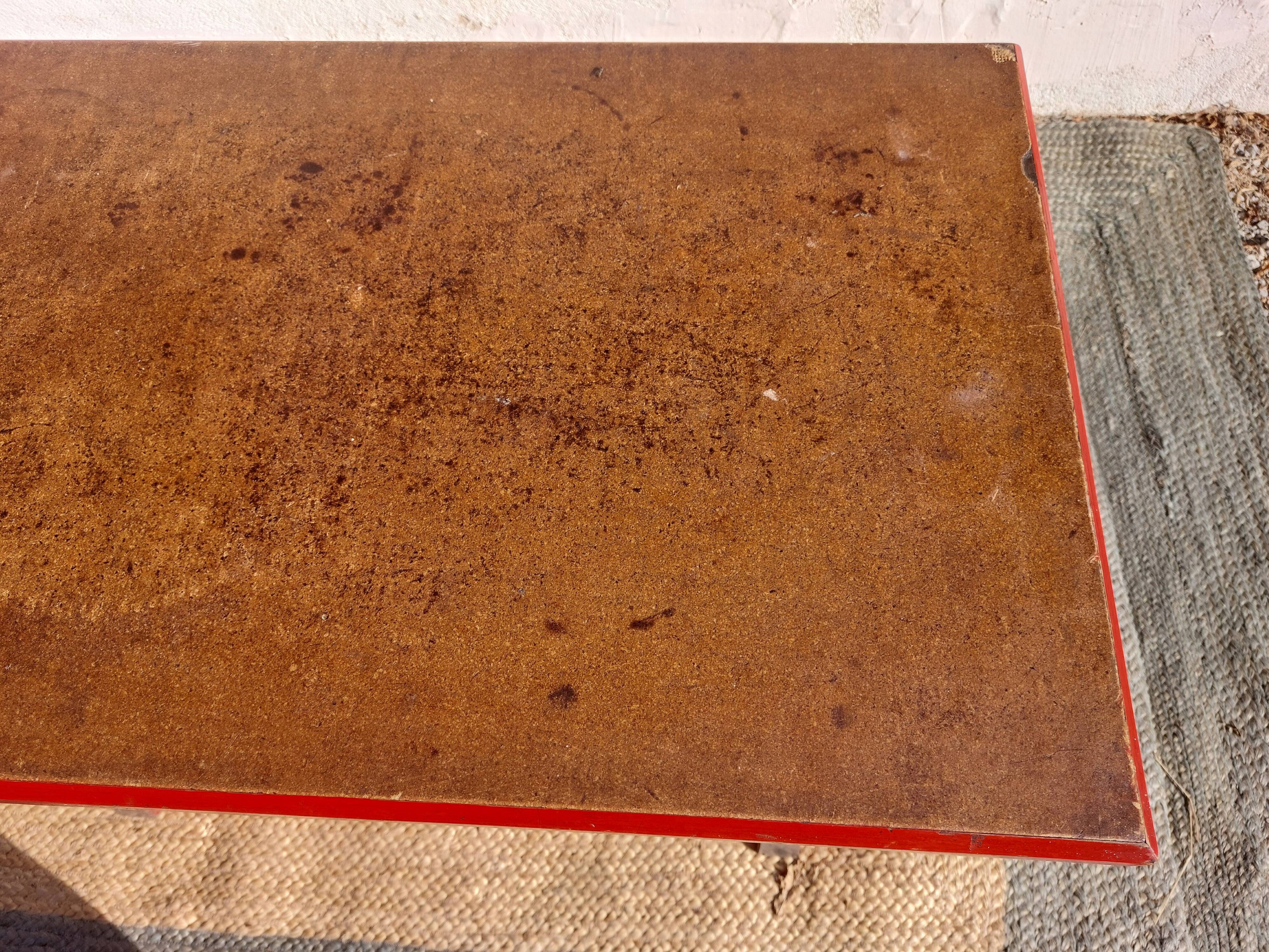 bistro table, wood and aluminium