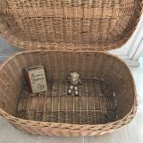 Vintage wicker chest 85 cm