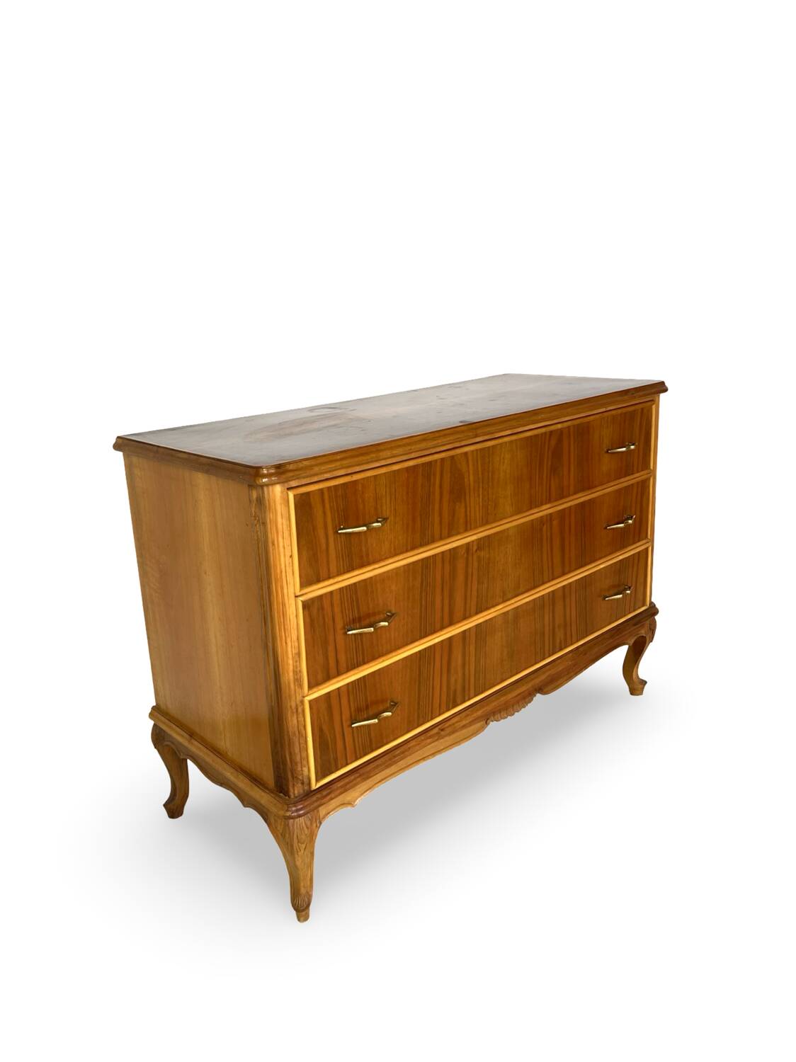 Commode italienne en noyer du milieu du siècle, années 1960.