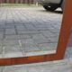 Miroir vintage en teck Danemark 1970 - 49x49cm