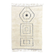 White Mrirt rug in wool 180×270 cm