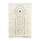 White Mrirt rug in wool 180×270 cm
