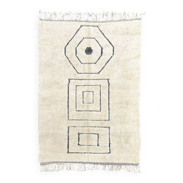 Tapis Mrirt blanc en laine 180×270 cm