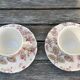 Pair of coffee cups in English earthenware Johnson Brothers Rose Chintz