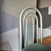 Sculptural "Arches" chair, Italian collectible, Memphis style, decorative dining