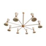 Large 16-light Italian chandelier in the Italian style of the years 50
