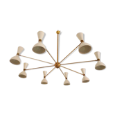 Lustre 16 feux italien dans le style italien des années 50