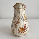 Pot à lait pichet en terre de fer polychrome "Louis VX" U&C Sarreguemines