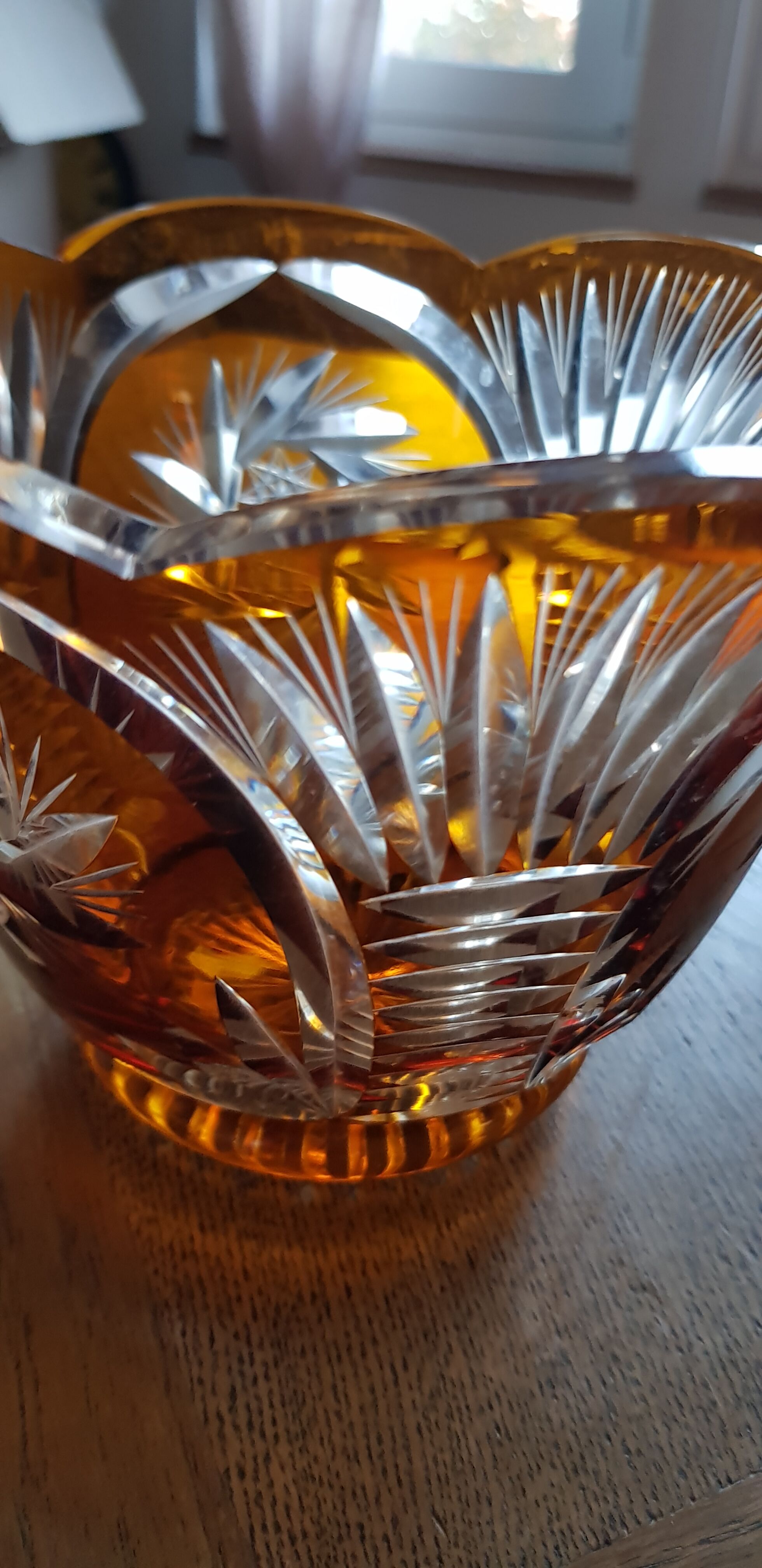 Bohemian crystal vase