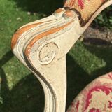 Pair of Louis XV period lacquered cabriolet armchairs, 18th century