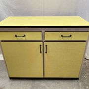 Yellow formica sideboard
