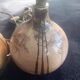 2 small antique bedside lamps, Saint Jean du Desert or Berty, unsigned.
