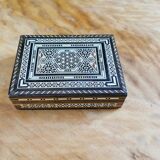 Old Syrian box wood and bone marquetry