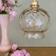 Suspension globe vintage en verre ambré
