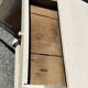 Small Parisian sideboard with one drawer and two doors, white lacquered
