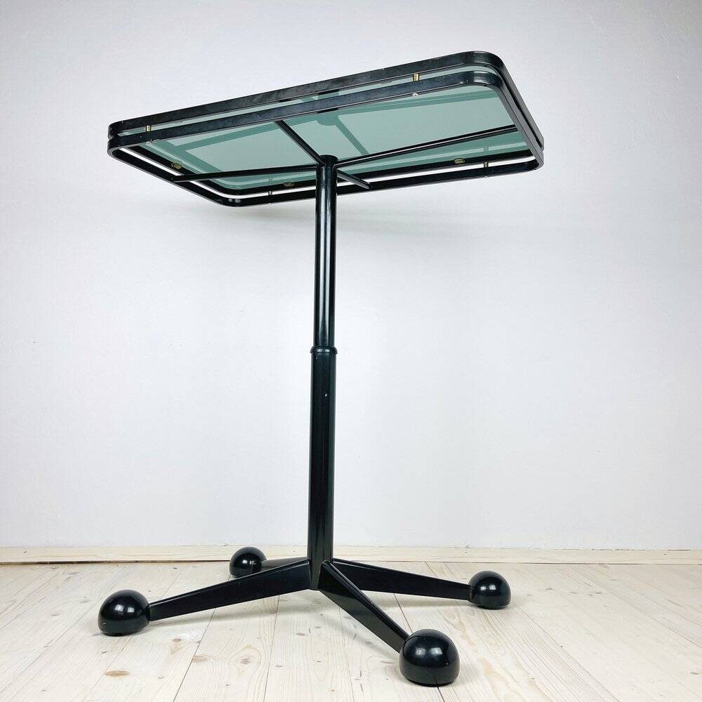 Large black Italian coffee table by Allegri Arredamenti, 1970s.