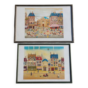 Lithographies encadrées - paris